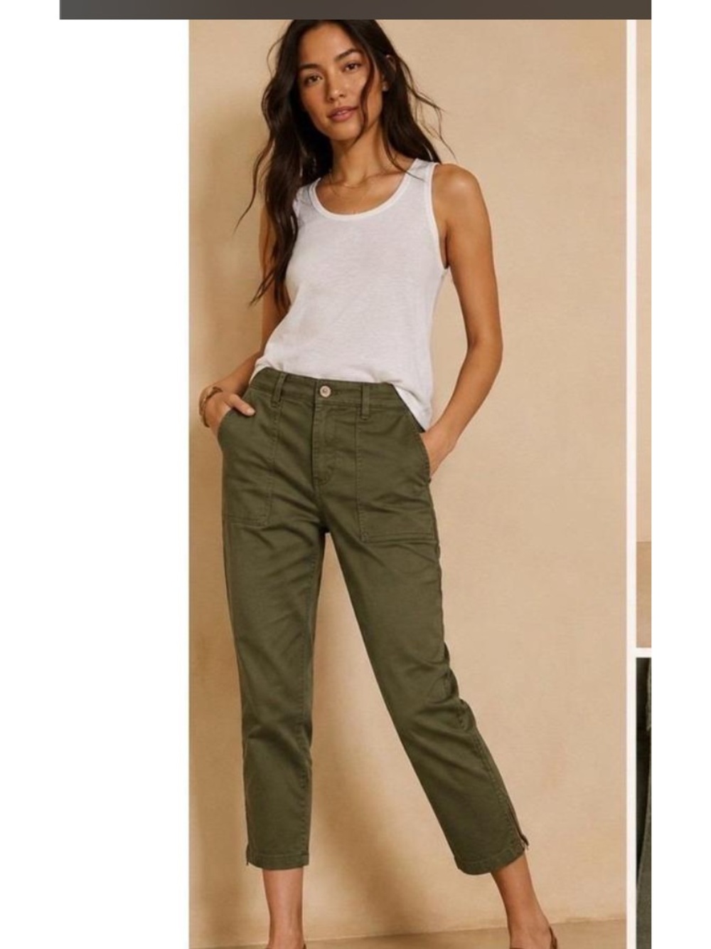 Sanctuary Olive Green Surplus Pocket jeans Retail $119